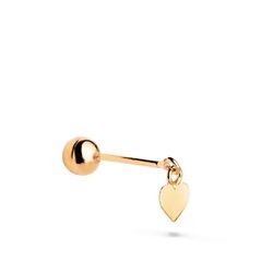 Piercing de Oreja Oro 18Kts 21483 Colgante Corazon