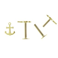 18 karat guld næsepiercinganker 5,5x4,5 mm flad lukning 8x3,5 mm 0202015