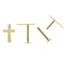 Piercing Nariz Oro 18kts Cruz 7x5mm Cierre Plano 8x3,5mm 0202009