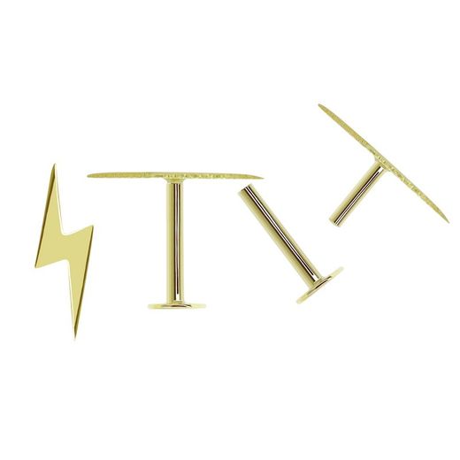 Piercing Nas Or 18kts Raig 9x2,5mm Tancament Pla 8x3,5mm 0202008