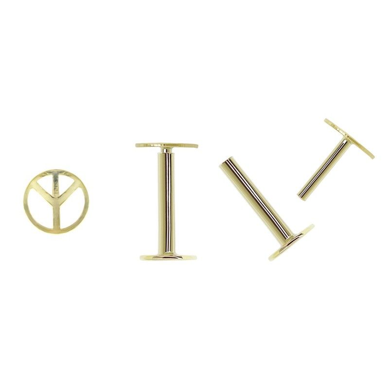 Piercing Nariz Oro 18kts Simbolo Paz 4,5mm Cierre Plano 8x3,5mm 0202016