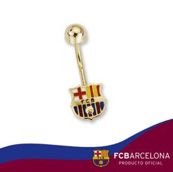 Piercing Ombligo Oro 18kts FC Barcelona Esmaltado 8mm 10-09
