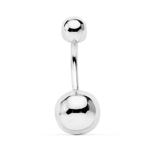 Piercing Melic Or Blanc 18kts Rodó Bola 8mm Tancament Bola Lisa 5mm 13771-OB