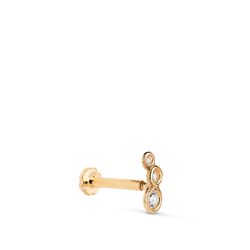 Piercing Oreja Oro 18kts 6,5x3mm 21511 3 Circonitas