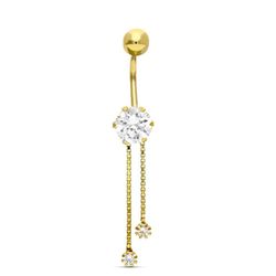 9kt Gold Piercing 38mm 9K13759 Zirconia