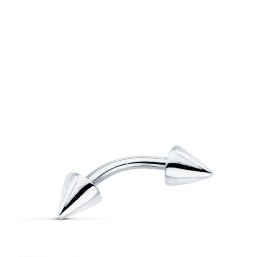 9kt White Gold Piercing 15x4mm 9K13757-OB Spikes