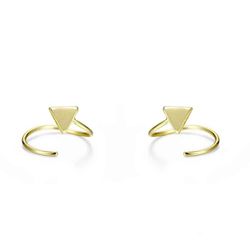 Piercing Plata Dorada 12mm PE00153DO Cartílago Triangulo