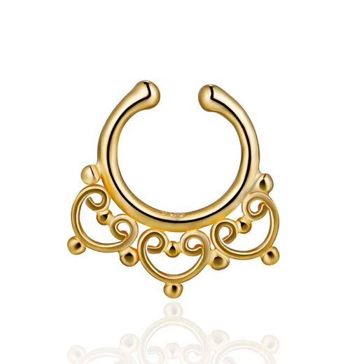 Gold Silver Piercing 15mm PE00106DO Septum Flower