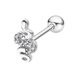 Piercing Plata Lotus LP3375-9/1 Serpiente Circonitas