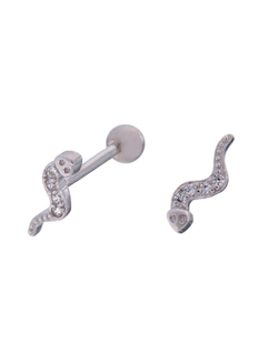 Piercing Plata Mujer PTR 13 Serpiente Circonitas