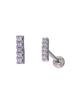 Piercing Plata Mujer PTR 45 Circonitas