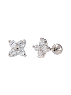 Piercing Plata Mujer PTR 49 Circonitas