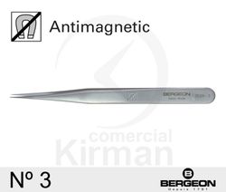 Pinzas Bergeon Acero 50035 Antimagnética N°3
