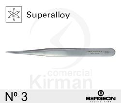 Pinzas Bergeon Acero 50068 Superalloy N°3