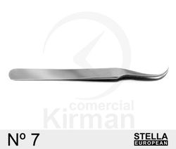 Pinzas Stella European Acero 50082 Puntas Curvas Antimagnética N°7