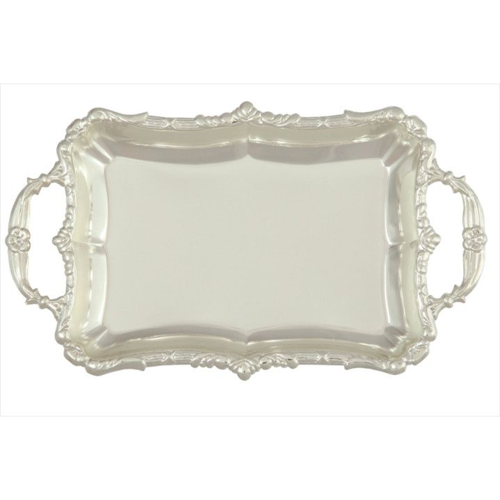 Placa Homenaje Aluminio 23x12cm P-2608/1 Bandeja Barroca C/ Asas