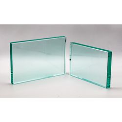 Placa Homenaje Cristal 18x12x2cm P-3004/2 Lisa