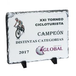 Placa Homenaje Cristal 24x19cm P-2118 Pizarra horizontal