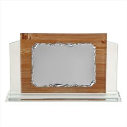 Placa Homenaje Cristal-Aluminio 25x20x6cm P-2234/3C Pergamino
