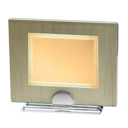 Placa Homenaje Cristal-Aluminio 24x20cm P-3015/3C Chapa Dorada Bordes Líneas Rectas 16x12cm