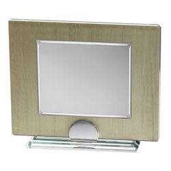 Placa Homenaje Cristal-Aluminio 24x20cm P-3018/3C Chapa Bordes Detallados 16x12cm