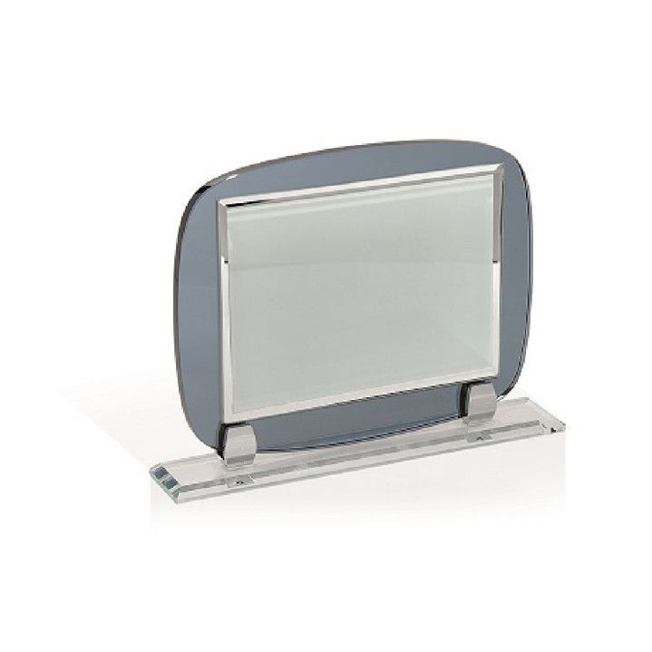 Placa Homenaje Cristal-Aluminio 25x21cm P-3011/1 Base Chapa 20x15cm