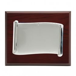 Placa Homenaje Madera-Acero Bilaminado 23x19cm P-2245/2B Pergamino