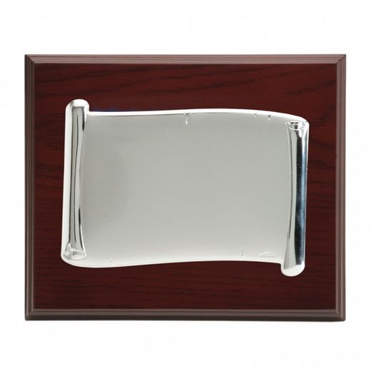 Placa Homenaje Madera-Acero Bilaminado 23x19cm P-2245/2B Pergamino