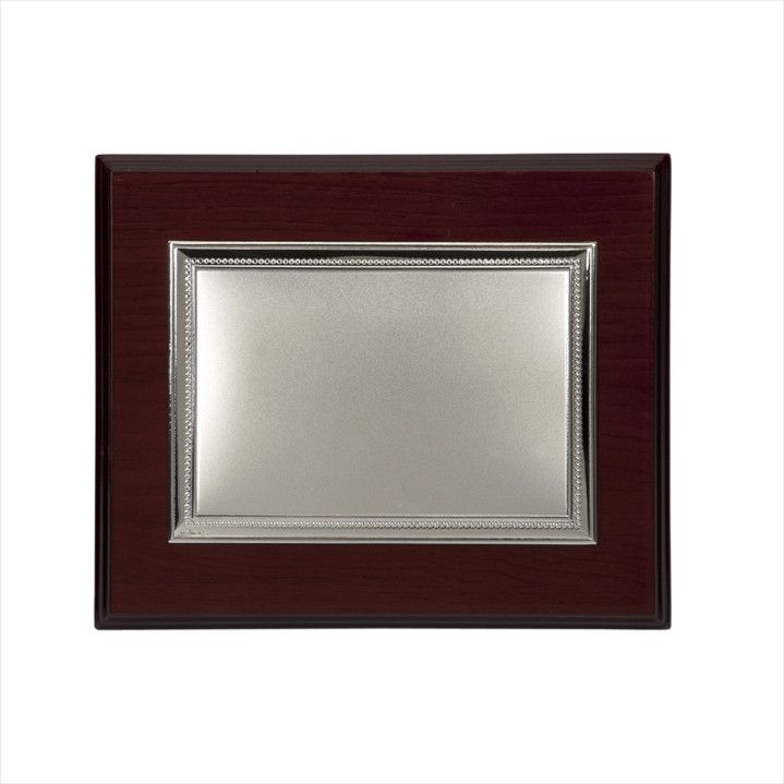 Placa Homenaje Madera-Acero Bilaminado 29x23cm P-2025/1B Perlada en Brillo
