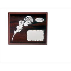 Placa Homenaje Madera-Acero Bilaminado 29x23cm P-2525A Rosa-Pergamino Alianzas