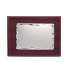 Placa Homenaje Madera-Alpaca 21x15cm P-4003/3A Premium Brillo