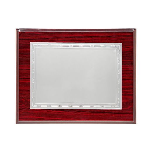Placa Homenaje Madera-Aluminio 21x16cm P-2146/3M Bordes Detallados