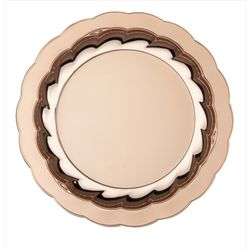 Placa Homenaje Madera-Aluminio 22.5cm P-2606/2 Especial Forma Plato Oro Rosa