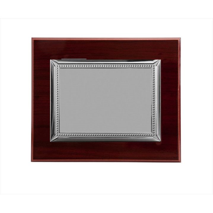 Placa Homenaje Madera-Aluminio 23x19cm P-2059/2X Borde Detalle Perlado