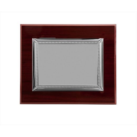 Placa Homenaje Madera-Aluminio 23x19cm P-2059/2X Borde Detalle Perlado