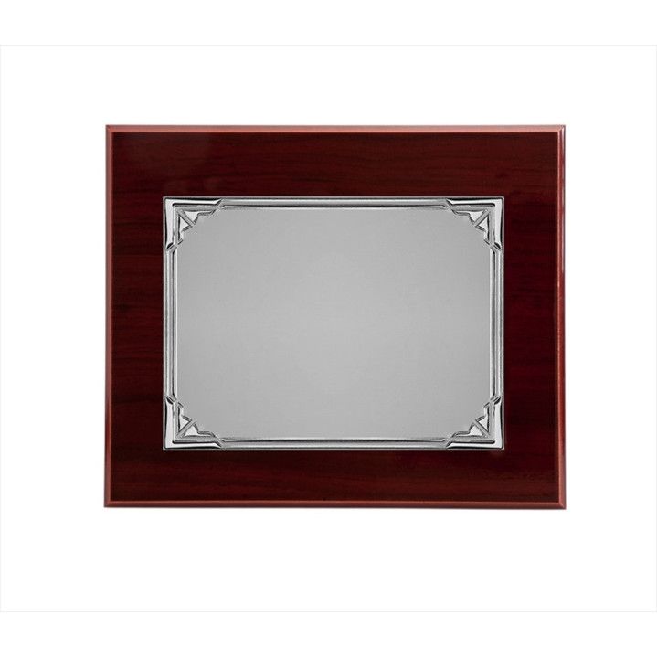 Placa Homenaje Madera-Aluminio 23x19cm P-2061/2X Detalle Esquinas