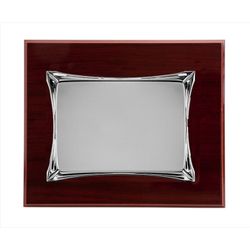 Placa Homenaje Madera-Aluminio 23x19cm P-2063/2X Esquinas Alargadas