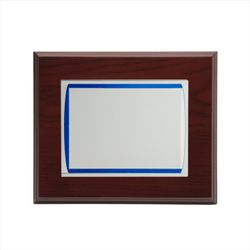 Placa Homenaje Madera-Aluminio 23x19cm P-2074/2X Bordes Detalle Azul