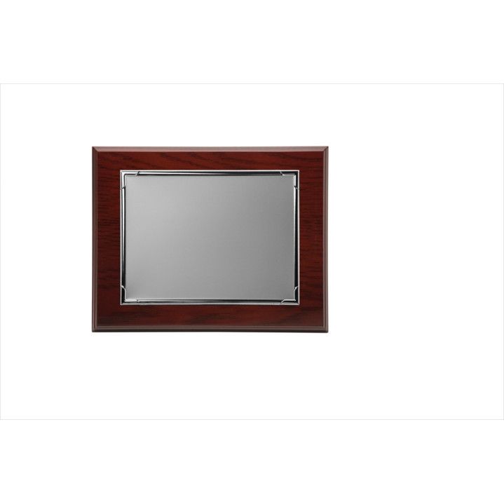 Placa Homenaje Madera-Aluminio 23x19cm P-2078/2X Marco Estrecho