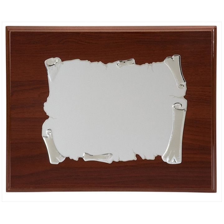 Placa Homenaje Madera-Aluminio 23x19cm P-2089/2X Pergamino