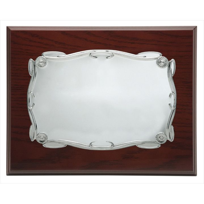 Placa Homenaje Madera-Aluminio 23x19cm P-2098/2M Pergamino