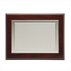 Placa Homenaje Madera-Aluminio 23x19cm P-2111/2X Borde Detalle Perlado