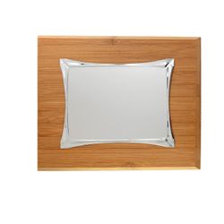 Placa Homenaje Madera-Aluminio 23x19cm P-2120/2X Esquinas Alargadas
