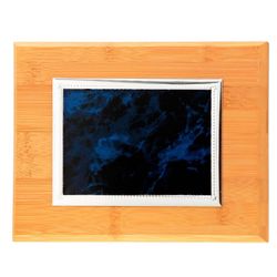 Placa Homenaje Madera-Aluminio 23x19cm P-2124/2X Borde Plateado - Centro Lapislazuli