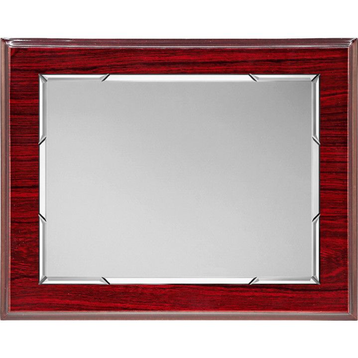 Placa Homenaje Madera-Aluminio 23x19cm P-2134/2X Bordes Detallados Plateada