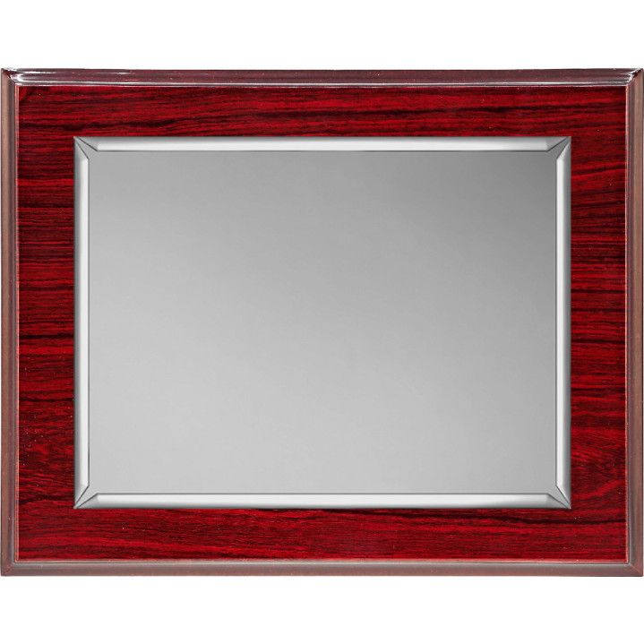 Placa Homenaje Madera-Aluminio 23x19cm P-2135/2X Bordes Detallados Plateada