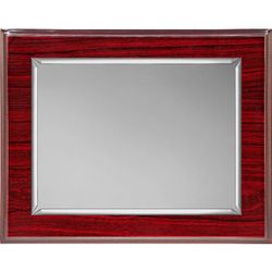 Placa Homenaje Madera-Aluminio 23x19cm P-2135/2X Bordes Detallados Plateada