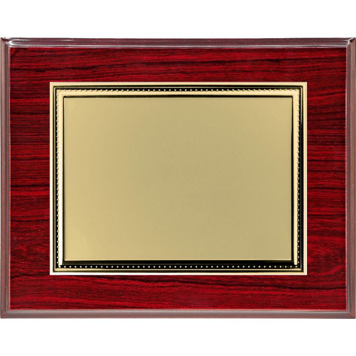 Placa Homenaje Madera-Aluminio 23x19cm P-2139/2X Bordes Detallados Dorada