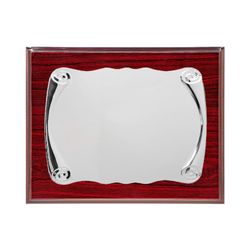 Placa Homenaje Madera-Aluminio 23x19cm P-2144/2M Pergamino Brillo