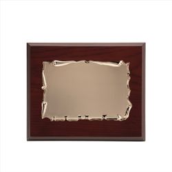 Placa Homenaje Madera-Aluminio 29x23cm P-2046/1M Pergamino Oro Rosa